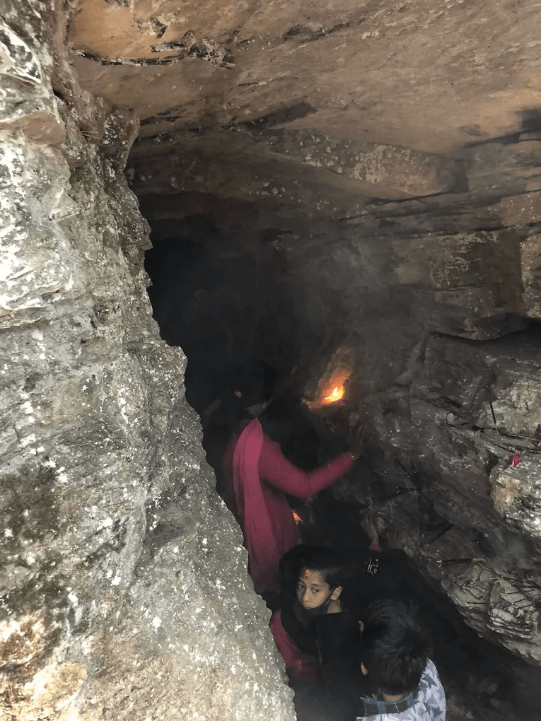 Inside the cave